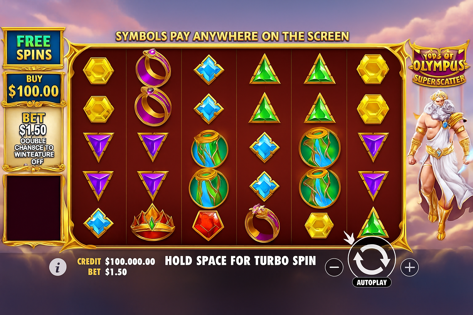 Gates of Olympus Super Scatter gameplay